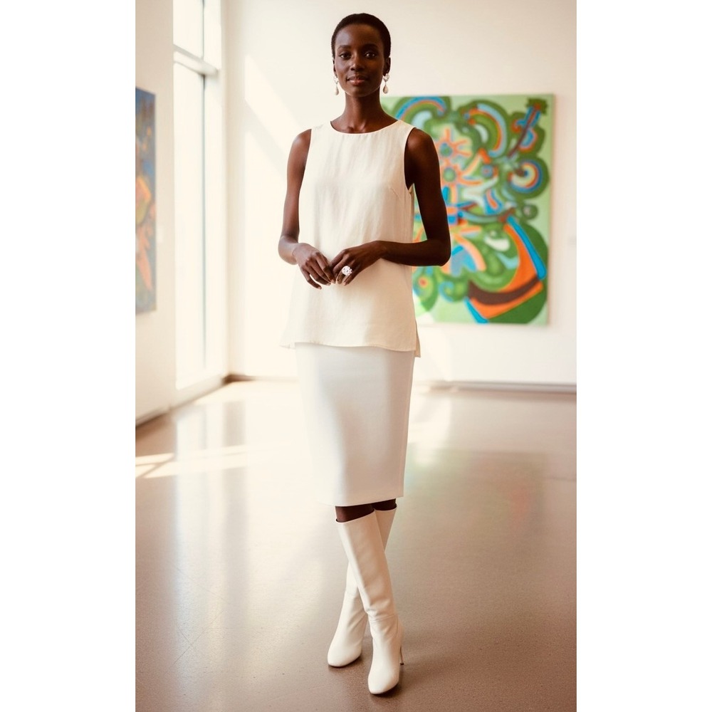 Everlane Off White Heavy Twill‎ Sleeveless Tank